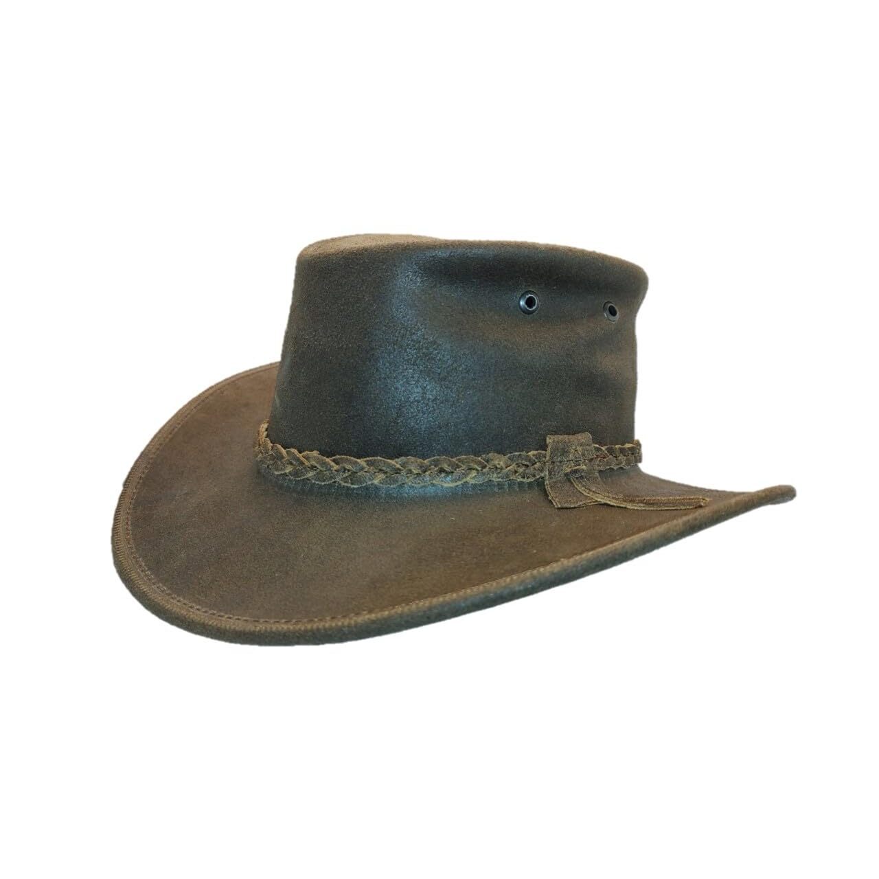 2787 Koala Distressed Leather Crushable Cowboy Hat For Men And Women (X-Large,